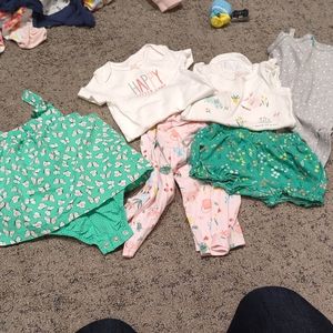 Spring bundle.  Smoke free house shorts and two tops little dress and spring bun